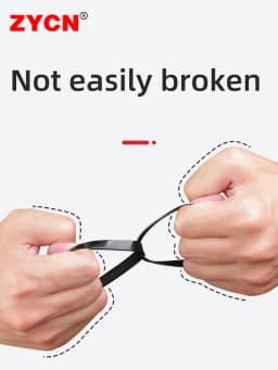 100Pcs 8 Series Width 7.5MM 200/250/300/350 Nylon Ties Cable Plastic Wire Fixed Strap White/Black Self-Locking StrongTensile