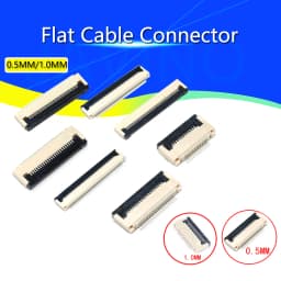 10pcs 0.5mm/1mm Pitch Under Clamshell Socket FPC FFC Flat Cable Connector 4P 5P 6P 8P 10P 12P 14P 16P 20P 22P 24P 30P 34P