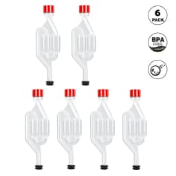 3 Pieces S-Shape Airlocks ,Homebrew Bubble Airlock Carboys Stopper & Fermenter Seal Valve with Food Grade Grommets Wine Making