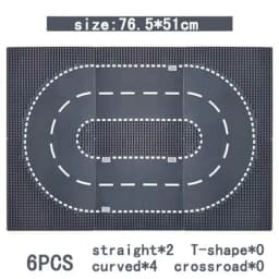 City Road Street Baseplate Straight Crossroad Curve T-Junction Building Blocks Base Plate 32*32 Compatible All Brands City