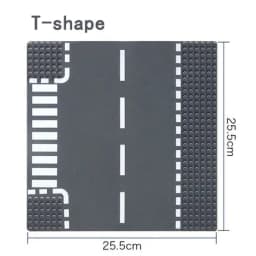City Road Street Baseplate Straight Crossroad Curve T-Junction Building Blocks Base Plate 32*32 Compatible All Brands City