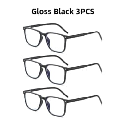 VIVIBEE Classic Square Blue Light Blocking Men Glasses Computer Gaming TR90 Black Anti Ray Eyeglasses Better Sleep Clear Eyewear