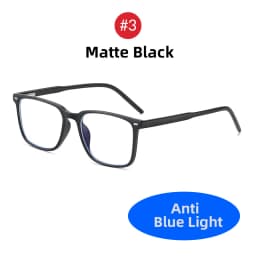 VIVIBEE Classic Square Blue Light Blocking Men Glasses Computer Gaming TR90 Black Anti Ray Eyeglasses Better Sleep Clear Eyewear