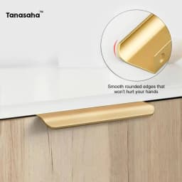 Gold Black Hidden Handles Long Kitchen Cabinet Pulls Drawer Knobs Aluminum Alloy Furniture Handles Cupboard Pulls Wardrobe Pulls