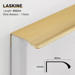 Gold Black Hidden Handles Long Kitchen Cabinet Pulls Drawer Knobs Aluminum Alloy Furniture Handles Cupboard Pulls Wardrobe Pulls