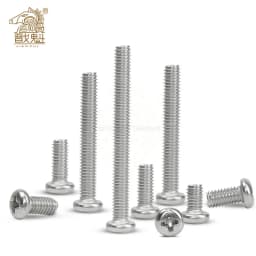 10/50M2M2.5M3M3.5M4M5M6M8A2304StainlessSteelCrossRoundPhillipsPanHeadScrewBoltDia23458mmLength3-100mm