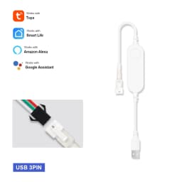 Tuya Smart Life APP 5V-24V WiFi 3Pin 4 Pin RGB LED Light Strip Wireless Remote Controller Smart Home Work with Alexa Google Home