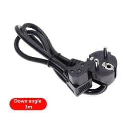European 2 Pin Male to IEC 3 Pin Female ,Schuko to IEC C13 Angled 90 Degree AC Power Cord EU Adapter Extension Lead Cable