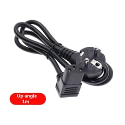 European 2 Pin Male to IEC 3 Pin Female ,Schuko to IEC C13 Angled 90 Degree AC Power Cord EU Adapter Extension Lead Cable