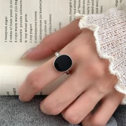 925 Sterling Silver Rings For Women Blue Moonstone Adjustable Engagement Wedding Ring Luxury Birthday Party Jewelry Gift