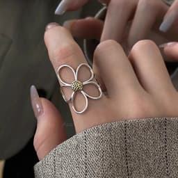 925 Sterling Silver Rings For Women Blue Moonstone Adjustable Engagement Wedding Ring Luxury Birthday Party Jewelry Gift