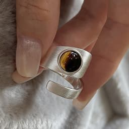 925 Sterling Silver Rings For Women Blue Moonstone Adjustable Engagement Wedding Ring Luxury Birthday Party Jewelry Gift