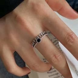 925 Sterling Silver Rings For Women Blue Moonstone Adjustable Engagement Wedding Ring Luxury Birthday Party Jewelry Gift