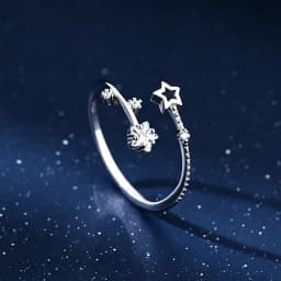 925 Sterling Silver Rings For Women Blue Moonstone Adjustable Engagement Wedding Ring Luxury Birthday Party Jewelry Gift