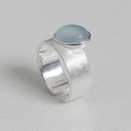 925 Sterling Silver Rings For Women Blue Moonstone Adjustable Engagement Wedding Ring Luxury Birthday Party Jewelry Gift
