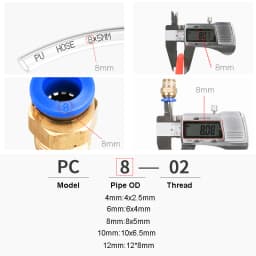 Pneumatic Air Connector Fitting PC/PCF/PL/PLF 4mm 6mm 8mm Thread 1/8" 1/4 3/8 1/2 Straight Hose Fittings Pipe Quick Connectors
