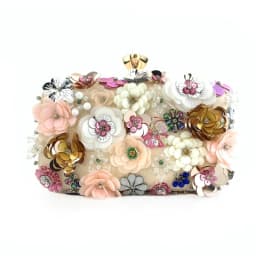 Beaded Floral Evening Clutch Women Fashion Banquet Handbag Elegant Party Prom Shoulder Bag Female Metal Chain Crossbody Purse