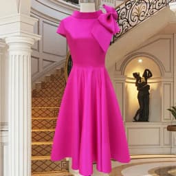 Tailor Shop mother of bride dresses bride mothers outfit party dress plus size pink candy color occasion wear bow dress