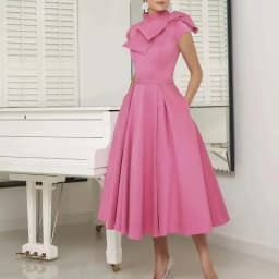 Tailor Shop mother of bride dresses bride mothers outfit party dress plus size pink candy color occasion wear bow dress