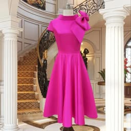 Tailor Shop mother of bride dresses bride mothers outfit party dress plus size pink candy color occasion wear bow dress