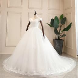 Shiny Wedding Gowns Sweet Boat Neck Wedding Party Ball Gown Off Shoulder Wedding Dresses Customized For Women