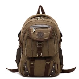 New Fashion Men's Backpack Vintage Canvas Backpack School Bag Men's Travel Bags Large Capacity Travel 14'' Laptop Backpack Bag