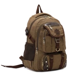 New Fashion Men's Backpack Vintage Canvas Backpack School Bag Men's Travel Bags Large Capacity Travel 14'' Laptop Backpack Bag