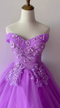 Vestidos Purple Quinceanera Dress 100%real Photo Party Dress Classic Ball Gown Robe De Bal Luxury Prom Dress Plus Size