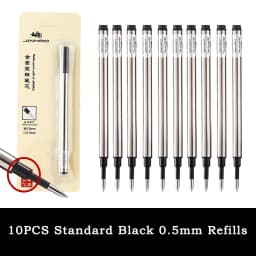 10PCS Set Ballpoint Pen Refill JINHAO Standard Black and Blue Ink Rollerball Pen Refill 0.5MM 0.7MM Office School Accessories