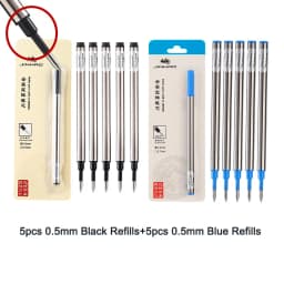 10PCS Set Ballpoint Pen Refill JINHAO Standard Black and Blue Ink Rollerball Pen Refill 0.5MM 0.7MM Office School Accessories