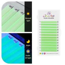 GLAMLASH Gradient Red Green Blue Purple Color Eyelash Extension Individual Faux Mink Ombre False Eye Colored Lashes Makeup Tool