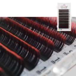 GLAMLASH Gradient Red Green Blue Purple Color Eyelash Extension Individual Faux Mink Ombre False Eye Colored Lashes Makeup Tool