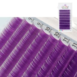 GLAMLASH Gradient Red Green Blue Purple Color Eyelash Extension Individual Faux Mink Ombre False Eye Colored Lashes Makeup Tool
