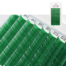 GLAMLASH Gradient Red Green Blue Purple Color Eyelash Extension Individual Faux Mink Ombre False Eye Colored Lashes Makeup Tool