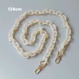 New Fashion Woman Handbag Accessory Parts White Black Beige Resin Chain Luxury Orange Strap Women Shoulder Cute Clutch Chains