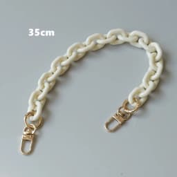 New Fashion Woman Handbag Accessory Parts White Black Beige Resin Chain Luxury Orange Strap Women Shoulder Cute Clutch Chains