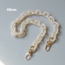 New Fashion Woman Handbag Accessory Parts White Black Beige Resin Chain Luxury Orange Strap Women Shoulder Cute Clutch Chains