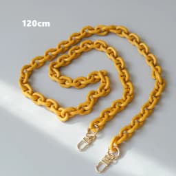 New Fashion Woman Handbag Accessory Parts White Black Beige Resin Chain Luxury Orange Strap Women Shoulder Cute Clutch Chains