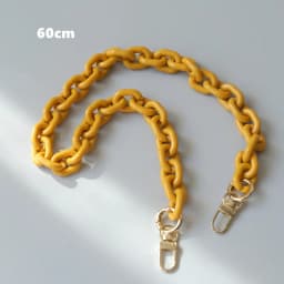 New Fashion Woman Handbag Accessory Parts White Black Beige Resin Chain Luxury Orange Strap Women Shoulder Cute Clutch Chains