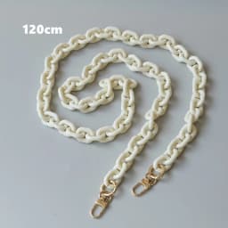 New Fashion Woman Handbag Accessory Parts White Black Beige Resin Chain Luxury Orange Strap Women Shoulder Cute Clutch Chains