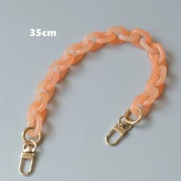 New Fashion Woman Handbag Accessory Parts White Black Beige Resin Chain Luxury Orange Strap Women Shoulder Cute Clutch Chains