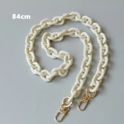 New Fashion Woman Handbag Accessory Parts White Black Beige Resin Chain Luxury Orange Strap Women Shoulder Cute Clutch Chains