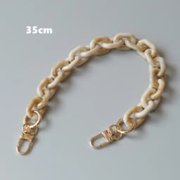 New Fashion Woman Handbag Accessory Parts White Black Beige Resin Chain Luxury Orange Strap Women Shoulder Cute Clutch Chains