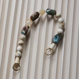 New Woman Bag Accessory Green Beige Acrylic Resin Beads Parts Luxury Handcrafted Wristband Women Replacement Bag Handle Chain