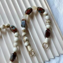 New Woman Bag Accessory Green Beige Acrylic Resin Beads Parts Luxury Handcrafted Wristband Women Replacement Bag Handle Chain