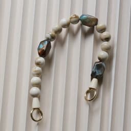 New Woman Bag Accessory Green Beige Acrylic Resin Beads Parts Luxury Handcrafted Wristband Women Replacement Bag Handle Chain