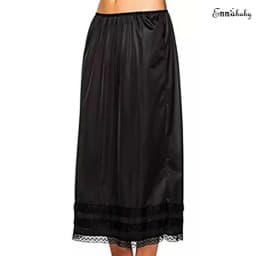 New Fashion Womens Spring Summer Lace Underskirt Smooth Skirt Petticoat Under Dress Long Skirt Safety Skirt Oversize