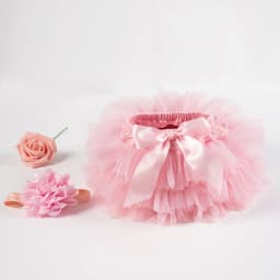 Baby Girls Tulle Tutu Bloomers Infant Newborn Diapers Cover 2pcs Short Skirts+Headband Set Girls Skirts Rainbow Baby Skirt