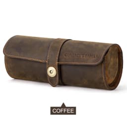 3 Slot Watch Box Handmade Watch Roll Travel Case Wristwatch Pouch 100% Cow Leather Slid in Out Organizer Gifts