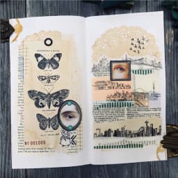 23pcs Retro Oil Painting Eyes Carving Material Stickers Decorative DIY Craft Photo Albums Junk Journal Vintage Girls Sticker